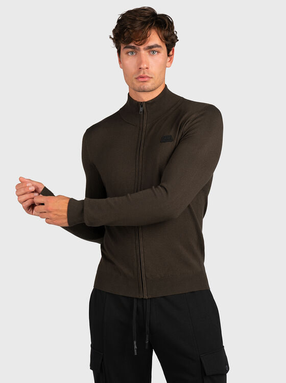 Black zip cardigan - 1