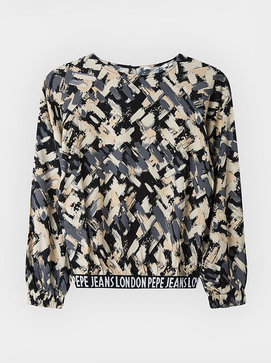 Bluza BLANCA cu imprimeu artistic - 1
