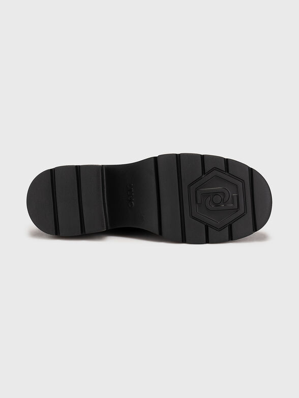 CARRIE 06 leather ankle boots with logo detail - 5