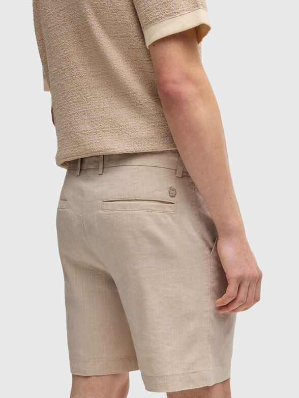 Linen shorts with ties - 3