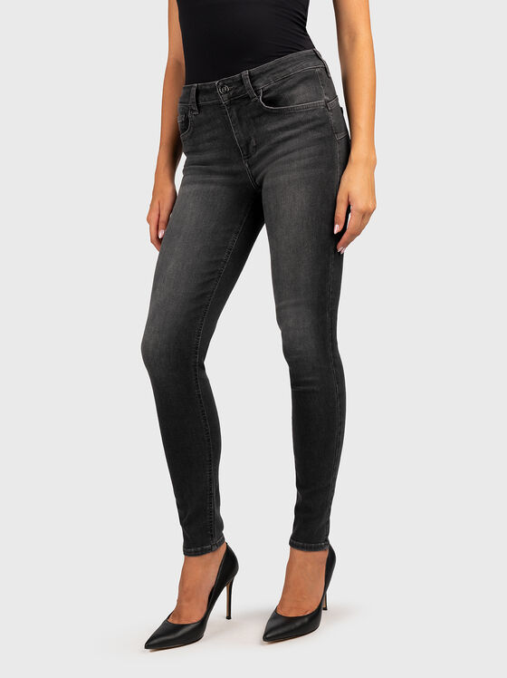 Blugi skinny cu buzunare la spate accentuate - 1