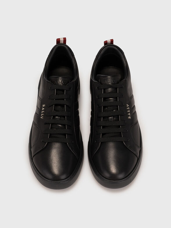 NEW-MAXIM black leather sport shoes - 6