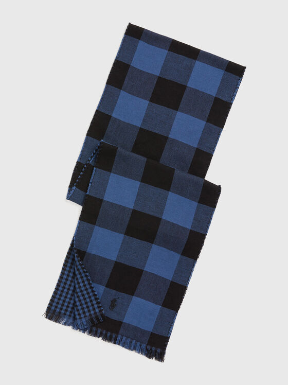 Checked cotton scarf - 1