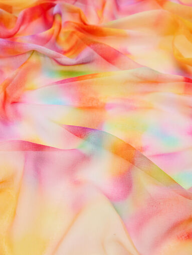 Multicolored scarf with logo inscription - 4