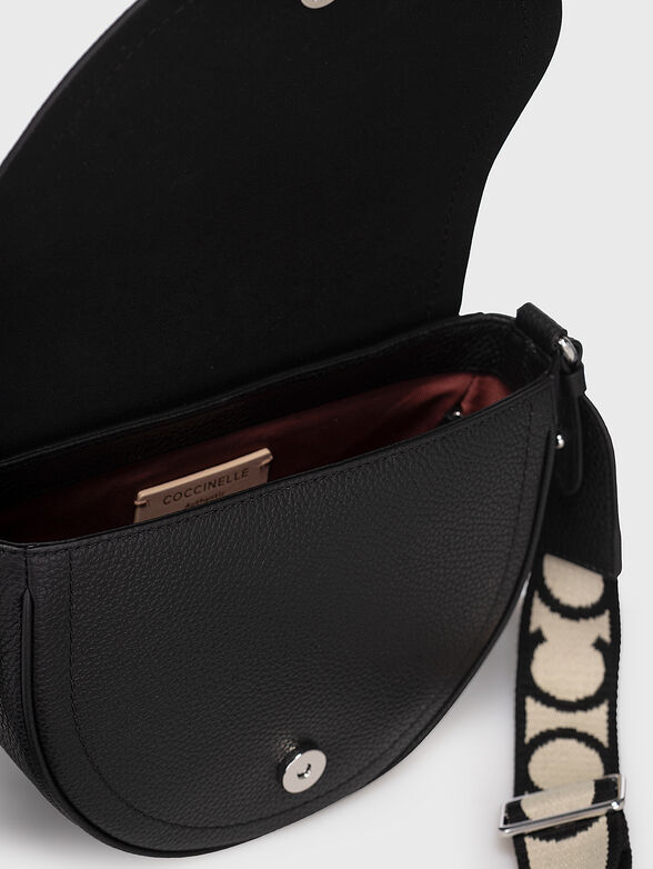 Black crossbody bag with small purse - 6
