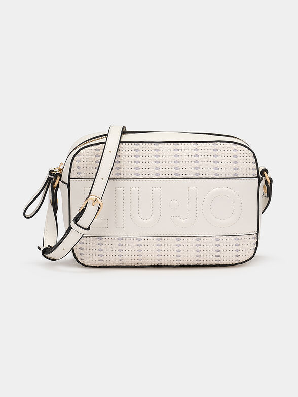 Black crossbody bag with intertwined texture - 1