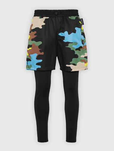 Sports trousers with camouflage accent - 4