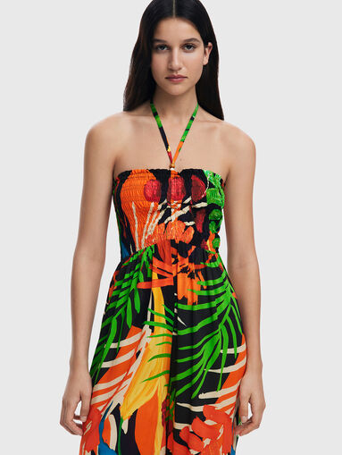 Tropical print jumpsuit - 4