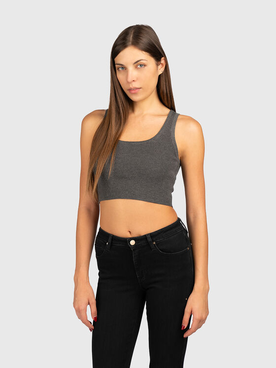 Top scurt din rips elastic - 1