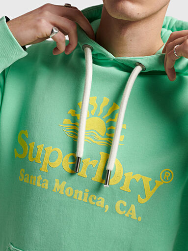 Sweatshirt with hood and logo print - 5