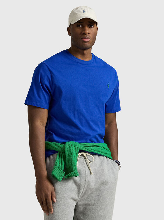 Tricou din bumbac cu logo brodat - 1