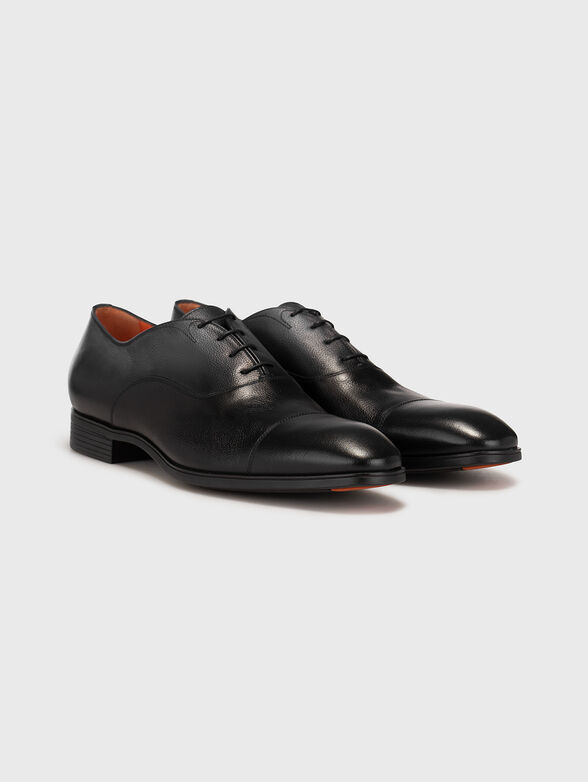 BACKYARD black leather shoes - 2