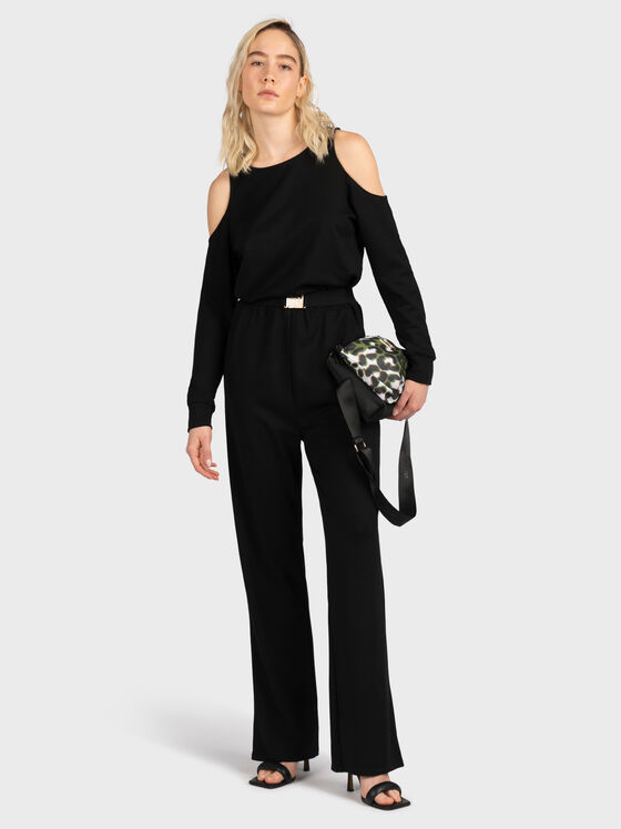 Black off-shoulder jumpsuit - 1
