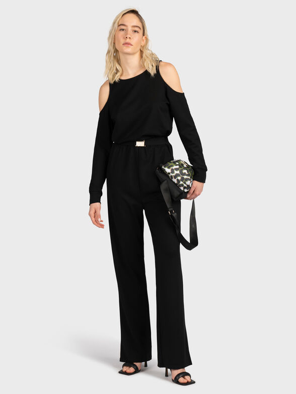 Black off-shoulder jumpsuit - 1
