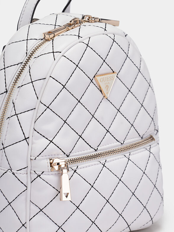 CESSILY white backpack with quilted effect - 4
