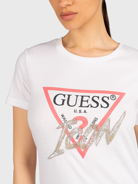 ICON cotton T-shirt  with appliques - 4