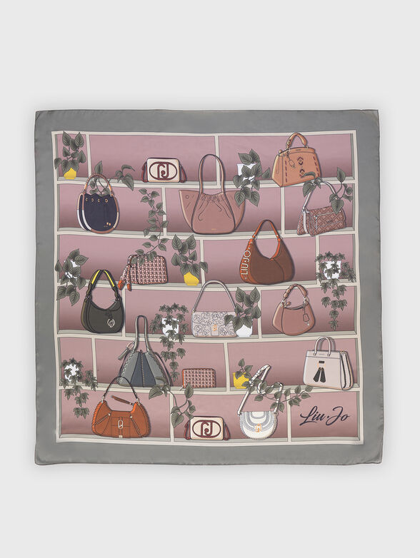 FOULARD scarf with contrasting print - 2