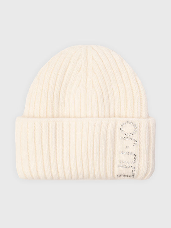 Wool blend hat with logo  - 1