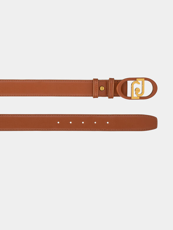 Brown belt with logo buckle - 2
