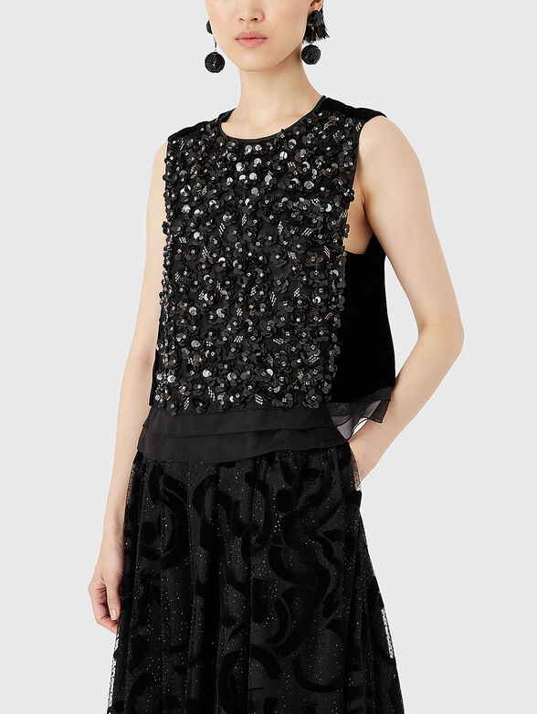 Sequin silk top - 1