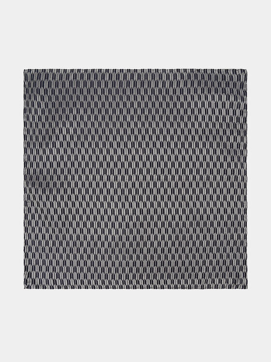 Silk handkerchief in black color - 1