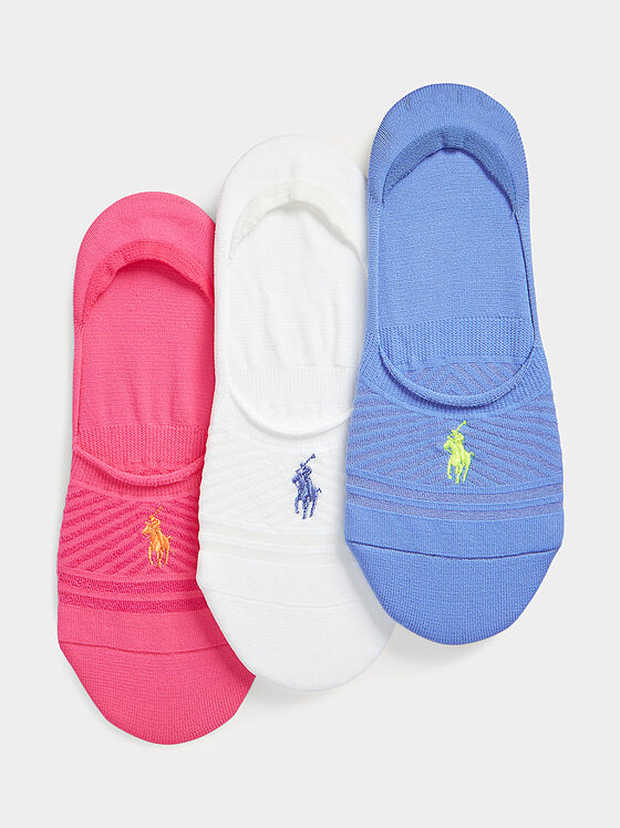 Set of three pairs of socks with logo embroidery - 1