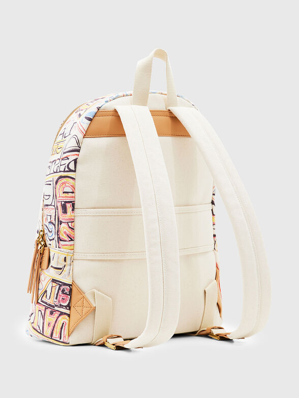 MARI backpack with monogramen print - 3