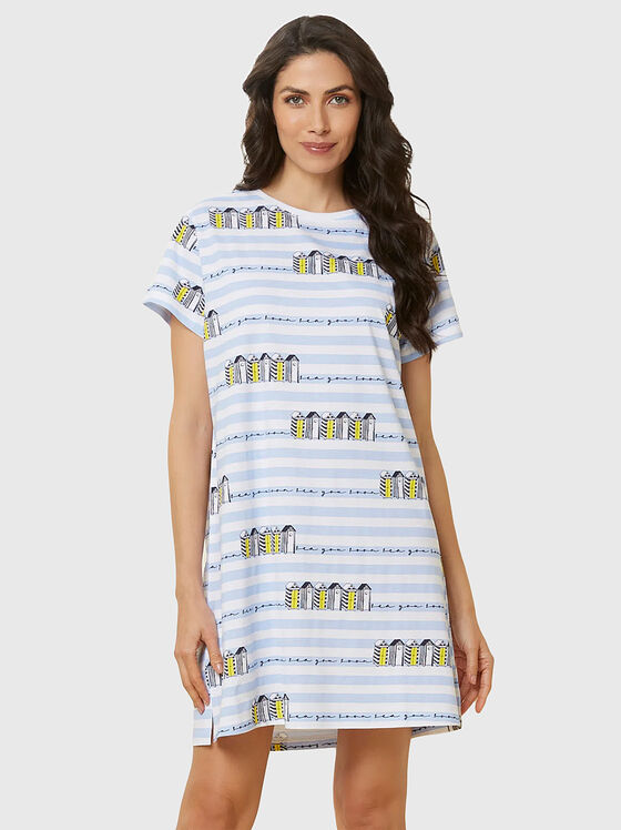 SEA YOU SOON cotton nightgown with print - 1