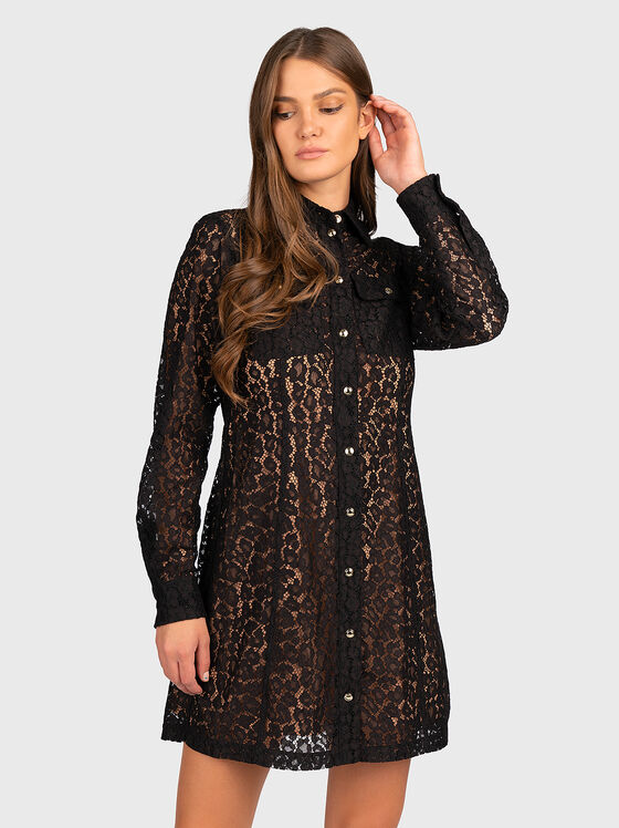 Rochie mini cu dantelă  - 1