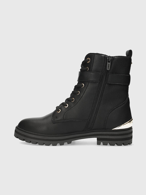 KYANA black boots with logo accent - 5