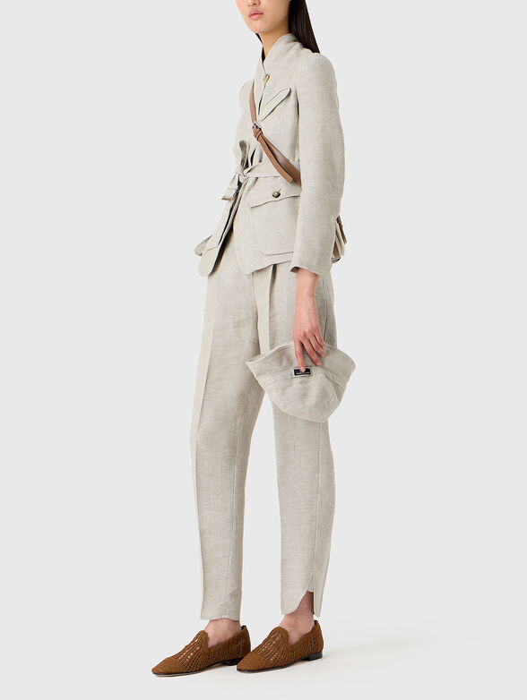 Linen jacket with belt - 2