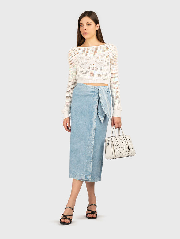 Short sweater with perforations - 2