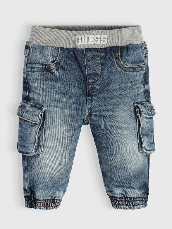 Cargo jeans with elastic waistband - 1