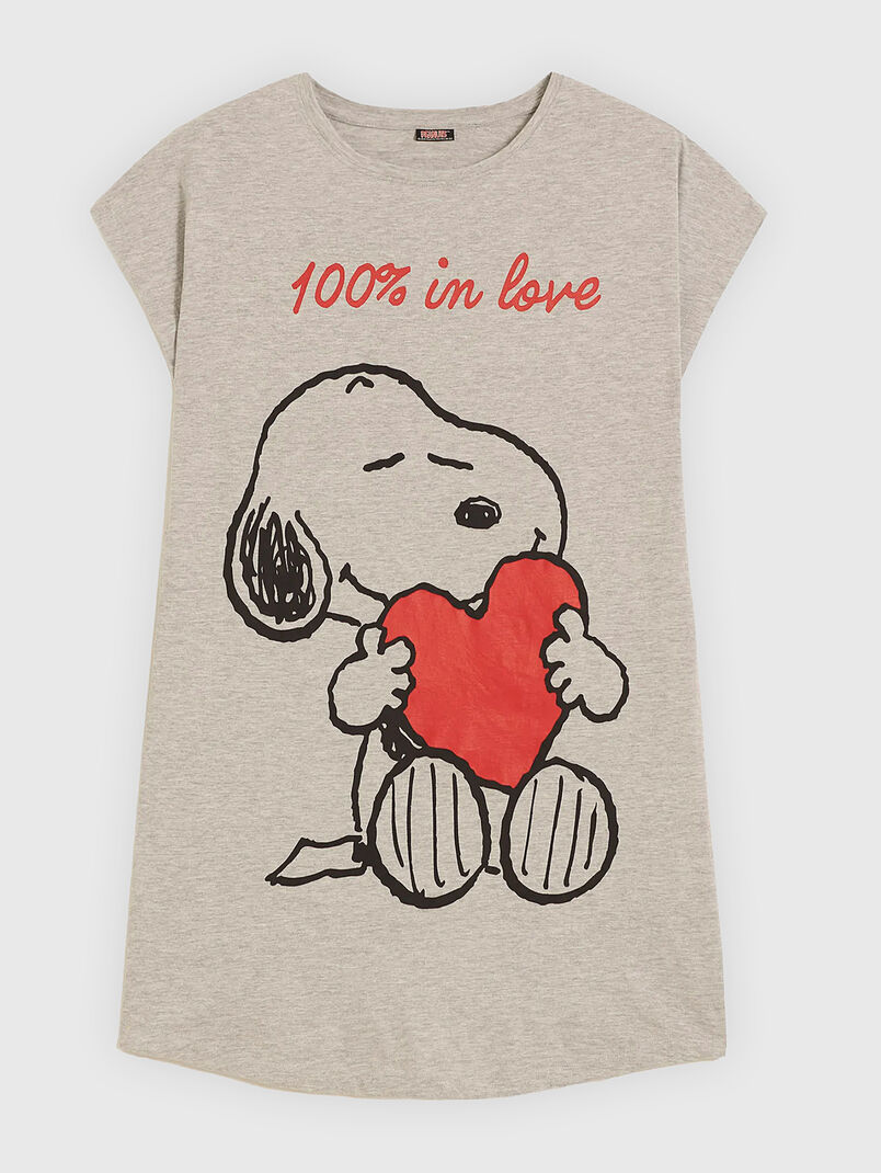 SNOOPY LOVE printed nightgown - 3