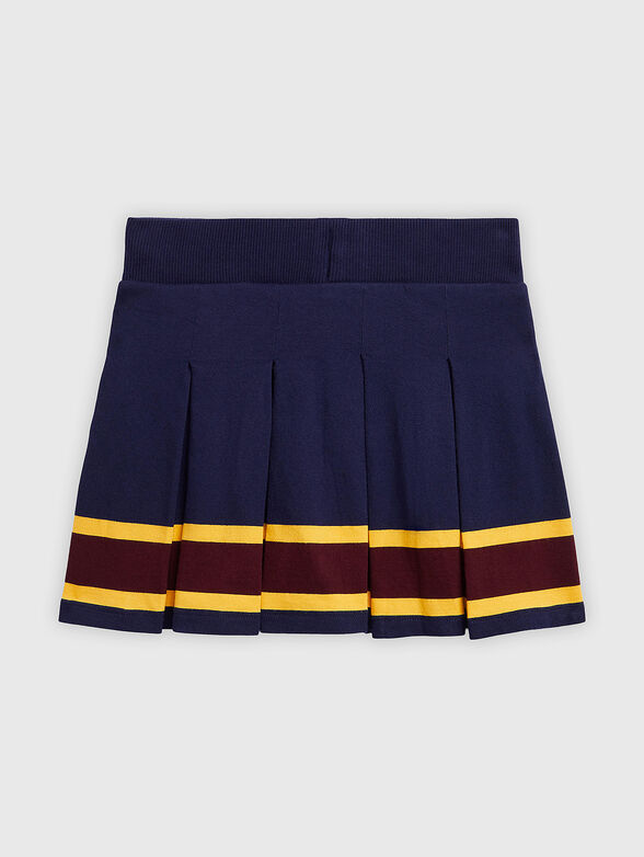 Knitted pleated cotton skirt - 2
