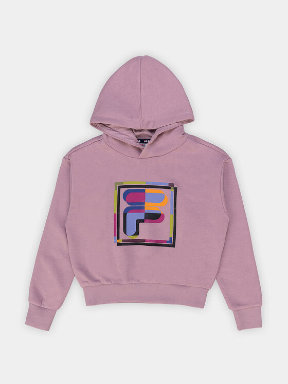 BRISSAGO cropped hooded sweatshirt with print - 1