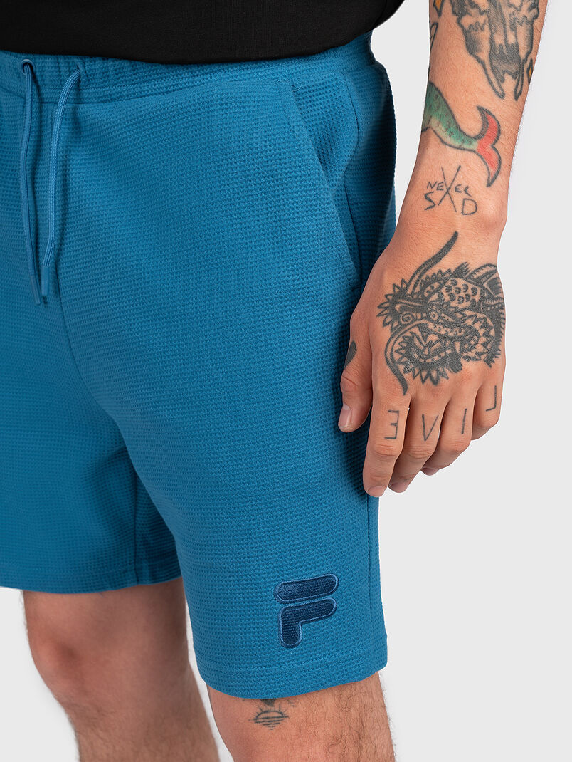 CANNOBIO blue shorts with logo detail - 3