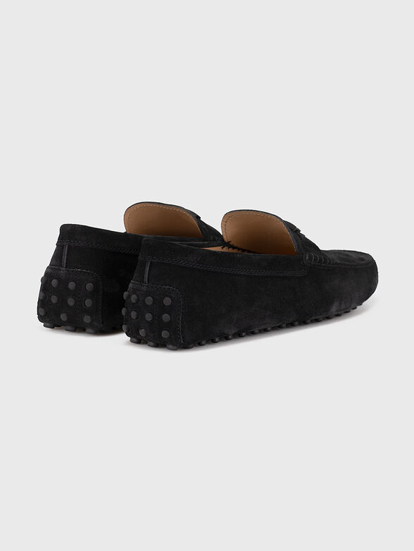 Black suede loafers with metal detail - 3
