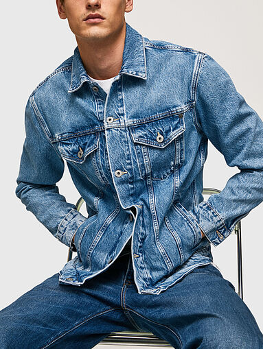 PINNERS blue denim jacket - 4