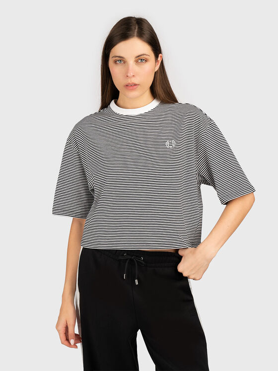 Tricou din bumbac DERESI cu decolteu oval - 1