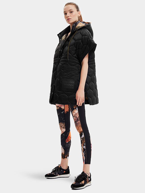 Hooded vest with quilted effect - 2