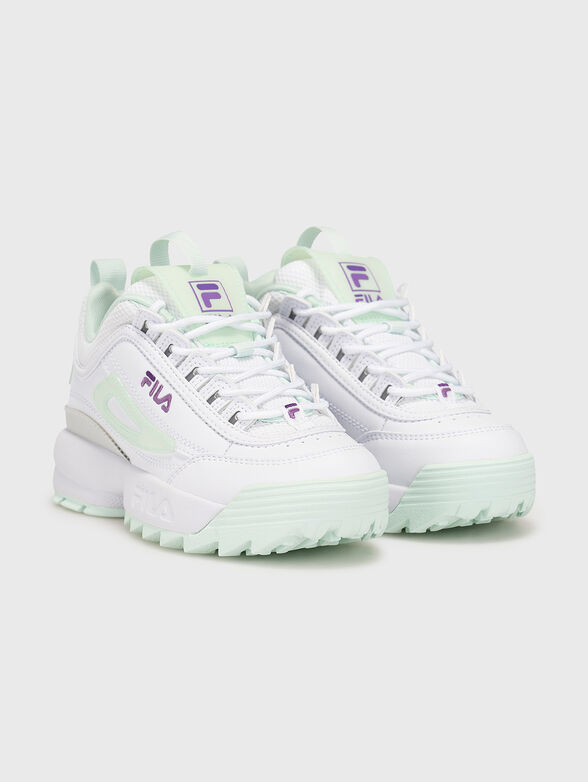 DISRUPTOR T white sports shoes with logo - 2