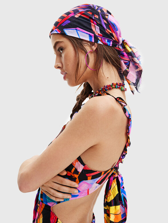 BEACH TIME scarf with flroal print - 2