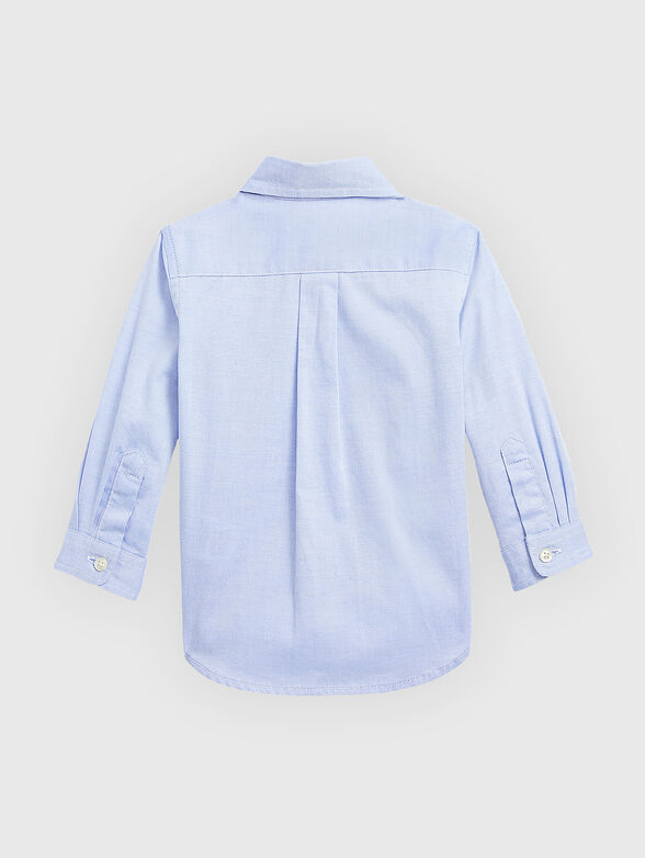 Cotton shirt with logo embroidery - 2
