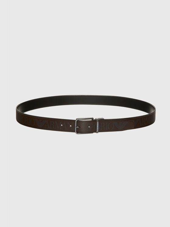 Leather belt with logo detail - 1