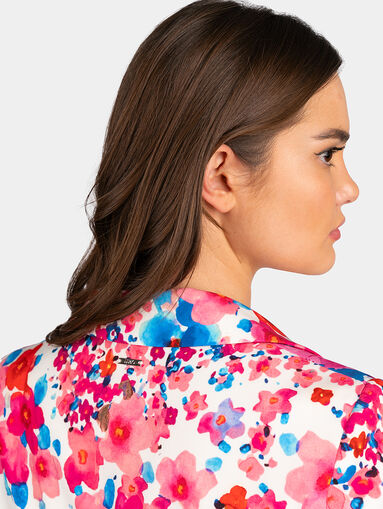 Blazer with floral motifs - 4