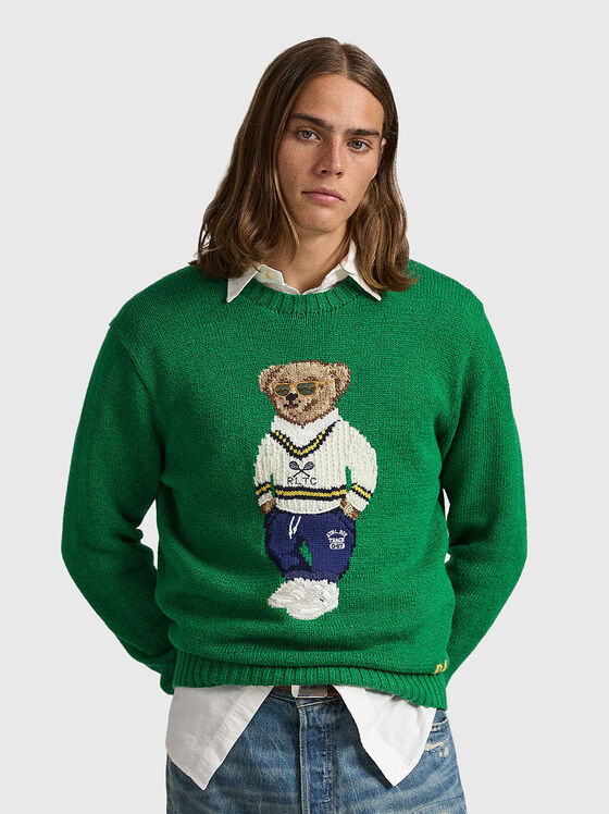 Pulover cu broderie Polo Bear - 1