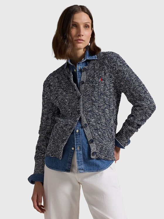 Cardigan din bumbac cu nasturi - 1