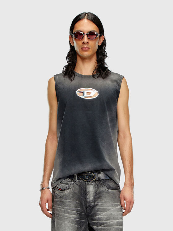 Top din bumbac T-BRICO cu detaliu logo - 1