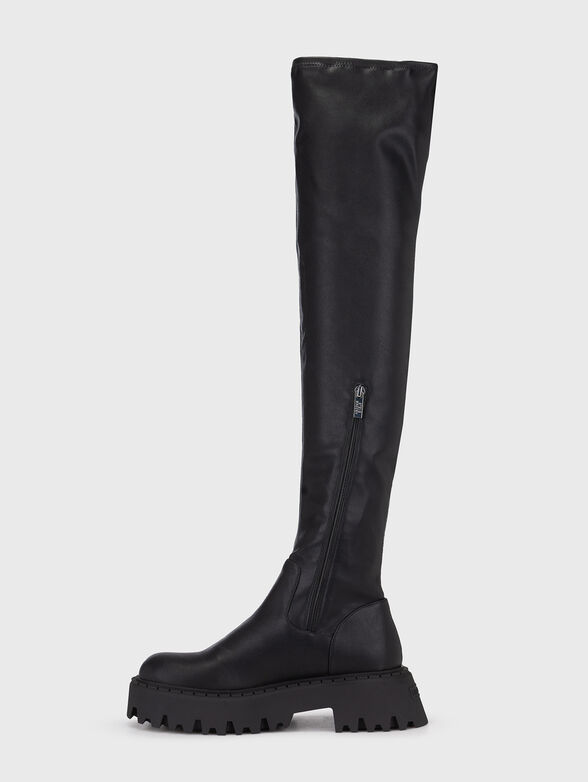 Black eco leather boots - 5
